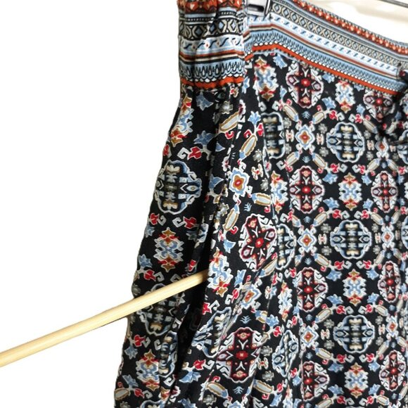 J. Jill Geo Print Drawstring Rayon Easy Ankle Pants 2X Boho Relaxed Fit - Picture 5 of 9